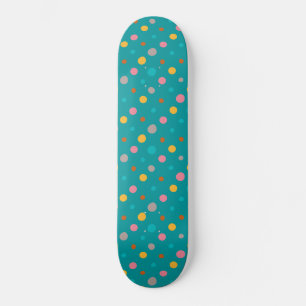 Multicolor-Wasserfarbpunkte 6 Skateboard