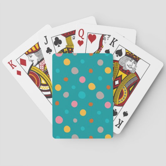 Multicolor-Wasserfarbpunkte 6 Spielkarten (Rückseite)