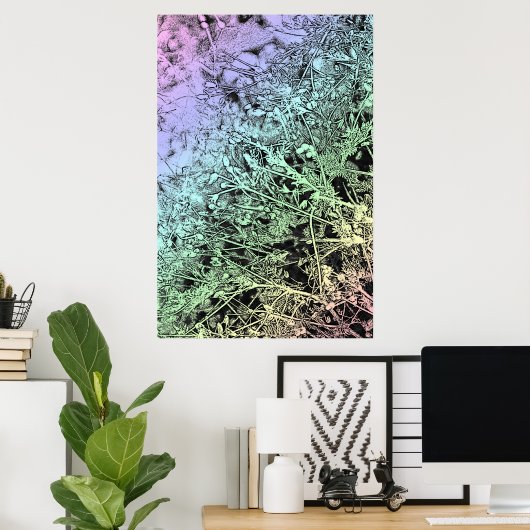 Multicolor Weeds Poster (Heimbüro)