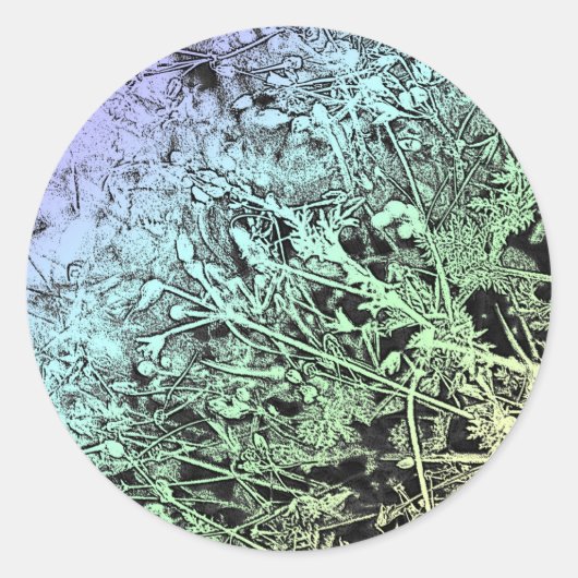 Multicolor Weeds Runder Aufkleber (Vorderseite)