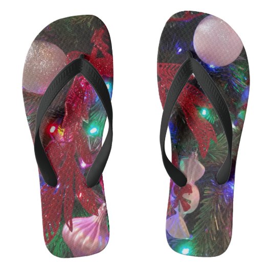 Multicolor Weihnachtsbaum Bunter Urlaub Badesandalen (Fußbett)