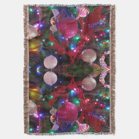 Multicolor Weihnachtsbaum Bunter Urlaub Decke (Vorderseite Vertikal)