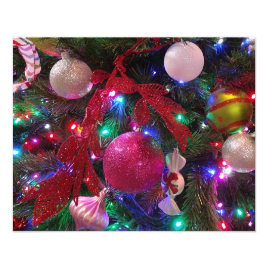 Multicolor Weihnachtsbaum Bunter Urlaub Fotodruck (Vorne)