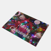 Multicolor Weihnachtsbaum Bunter Urlaub Fußmatte (Schrägansicht)