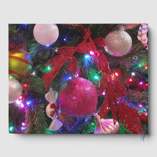 Multicolor Weihnachtsbaum Bunter Urlaub Gästebuch (Rückseite)