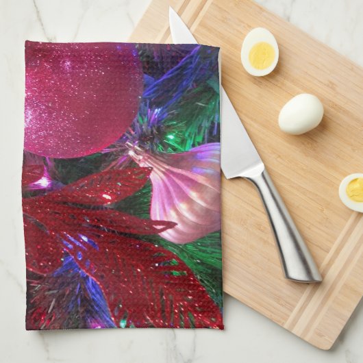 Multicolor Weihnachtsbaum Bunter Urlaub Geschirrtuch (Viertel Falte)