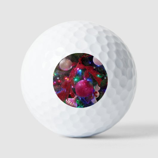Multicolor Weihnachtsbaum Bunter Urlaub Golfball (Vorderseite)