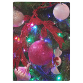 Multicolor Weihnachtsbaum Bunter Urlaub Klemmbrett (Rückseite)