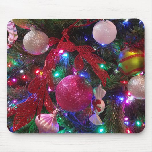 Multicolor Weihnachtsbaum Bunter Urlaub Mousepad (Vorne)
