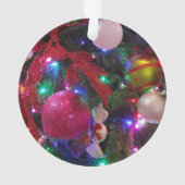 Multicolor Weihnachtsbaum Bunter Urlaub Ornament (Rückseite)