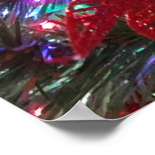 Multicolor Weihnachtsbaum Bunter Urlaub Poster (Ecke)