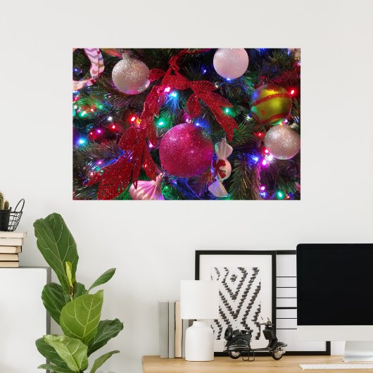 Multicolor Weihnachtsbaum Bunter Urlaub Poster (Heimbüro)