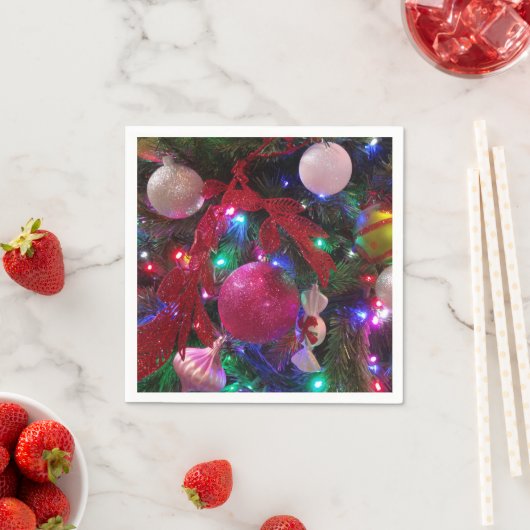 Multicolor Weihnachtsbaum Bunter Urlaub Serviette (Beispiel)