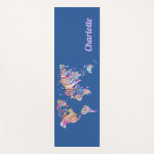 Multicolor-Weltkarte Yogamatte (Vorderseite)