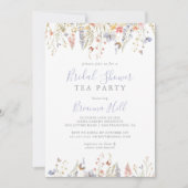 Multicolor Wildblume Brautparty Tee Party Einladung (Vorderseite)