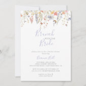 Multicolor Wildblume Brunch mit Brautdusche Einladung (Vorderseite)