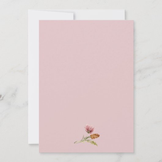 Multicolor Wildblume Wreath Baby Dusche Einladung (Rückseite)