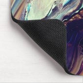 Multicolor wirbelnde Streifen aus glänzendem Felse Mousepad (Ecke)
