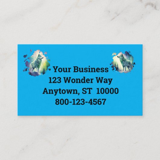 Multicolor-Wolf Visitenkarte (Vorderseite)