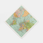 Multicolor World Map Baby Showkollektion Napkin Serviette (Ecke)