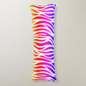 Multicolor Zebra Druckkissen Seitenschläferkissen (Vorderseite Vertikal)