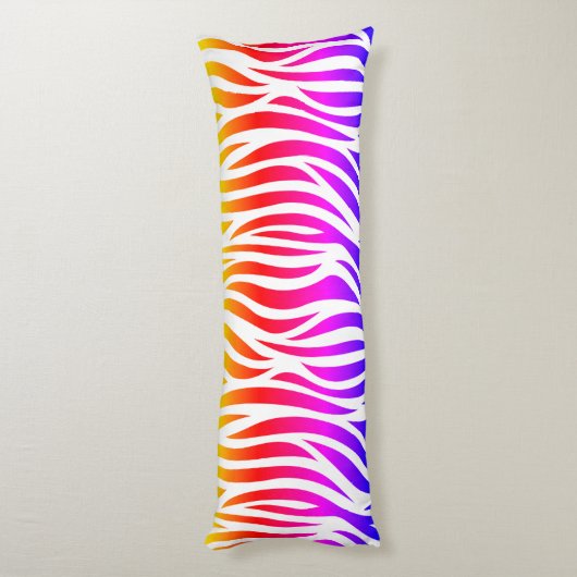 Multicolor Zebra Druckkissen Seitenschläferkissen (Rückseite (Vertikal))