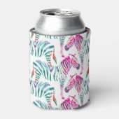 Multicolor Zebra: Modedschungel Print. Dosenkühler (Kanne Vorderseite)