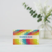 Multicolor-Zickzack-Hexagonal-Muster 2 Visitenkarte (Stehend Vorderseite)