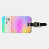 Multicolor-Zickzack Nahtloses Muster Gepäckanhänger (Vorderseite horizontal)