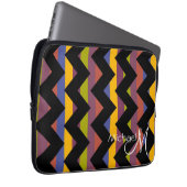 Multicolor Zickzack Zigzag Custom Monogram 8 Laptopschutzhülle (Vorne Rechts)