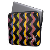 Multicolor Zickzack Zigzag Custom Monogram 8 Laptopschutzhülle (Vorderseite Links)