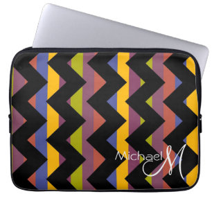 Multicolor Zickzack Zigzag Custom Monogram 8 Laptopschutzhülle