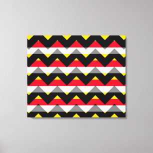 Multicolor Zickzack Zigzag Streifenmuster 12 Leinwanddruck