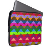 Multicolor Zickzack Zigzag Streifenmuster 6 Laptopschutzhülle (Vorne Rechts)