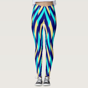 Multicolor-Zickzag-Muster "Ratti_Creative_Arts Leg Leggings