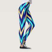 Multicolor-Zickzag-Muster "Ratti_Creative_Arts Leg Leggings (Rechts)