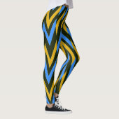Multicolor-Zickzag-Muster "Ratti_Creative_Arts Leg Leggings (Rechts)