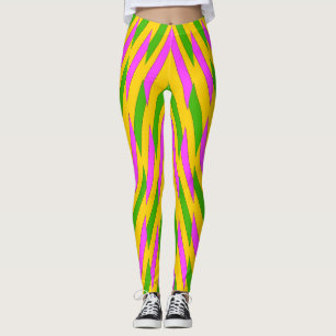 Multicolor-Zickzag-Muster "Ratti_Creative_Arts Leg Leggings