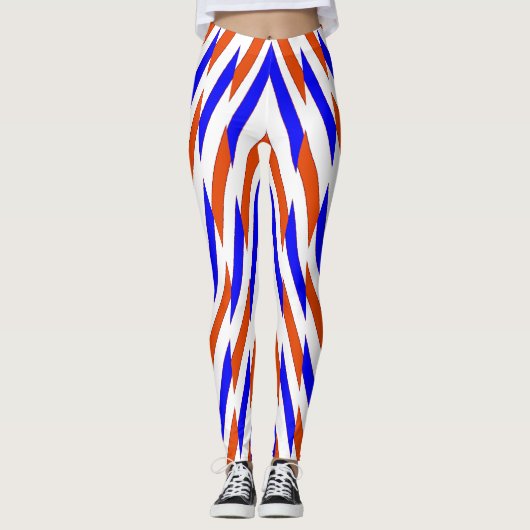 Multicolor-Zickzag-Muster "Ratti_Creative_Arts Leg Leggings (Vorderseite)