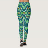 Multicolor zigzag Klassiker "Ratti_Creative_Arts" Leggings (Rückseite)