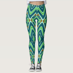 Multicolor zigzag Klassiker "Ratti_Creative_Arts" Leggings