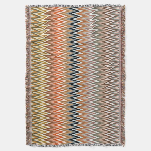 Multicolor Zigzag Muster Decke (Vorderseite Vertikal)