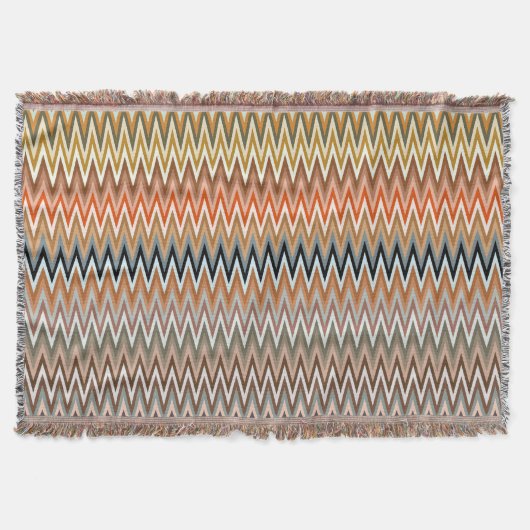 Multicolor Zigzag Muster Decke (Vorderseite)