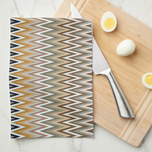 Multicolor Zigzag Muster Geschirrtuch (Viertel Falte)