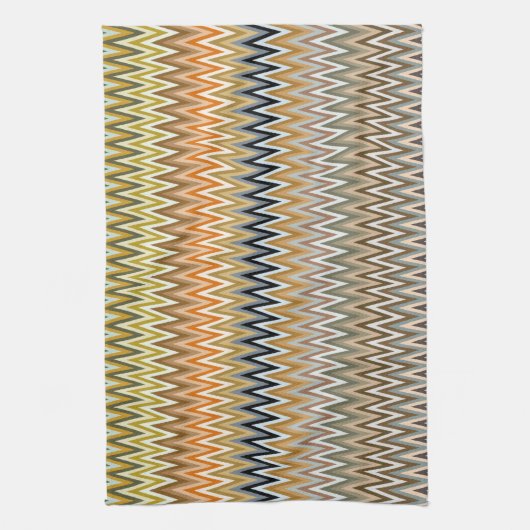 Multicolor Zigzag Muster Geschirrtuch (Vertikal)
