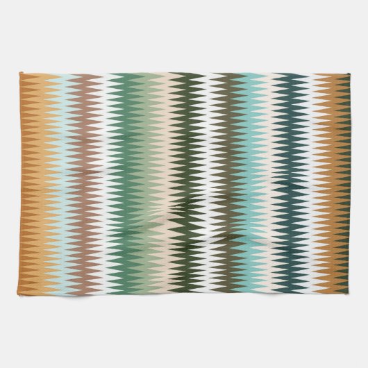 Multicolor-Zigzag-Muster Geschirrtuch (Horizontal)
