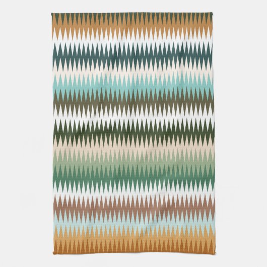 Multicolor-Zigzag-Muster Geschirrtuch (Vertikal)