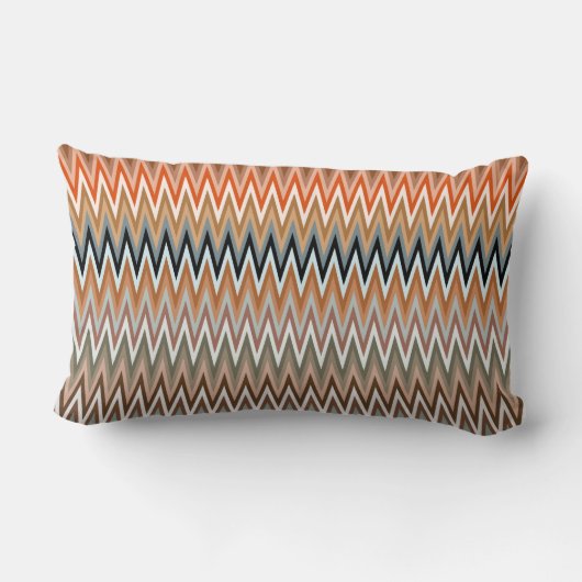 Multicolor Zigzag Muster Lendenkissen (Rückseite)