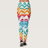 Multicolor zigzag Muster "Ratti_Creative_Arts" L Leggings (Rückseite)