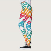 Multicolor zigzag Muster "Ratti_Creative_Arts" L Leggings (Links)